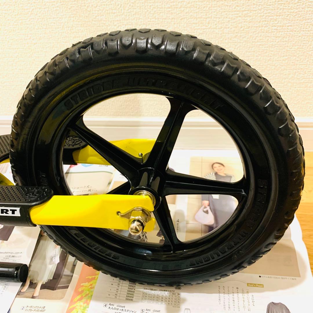 【極美品】STRIDER スポーツモデル 12インチ キッズバイク イエロー