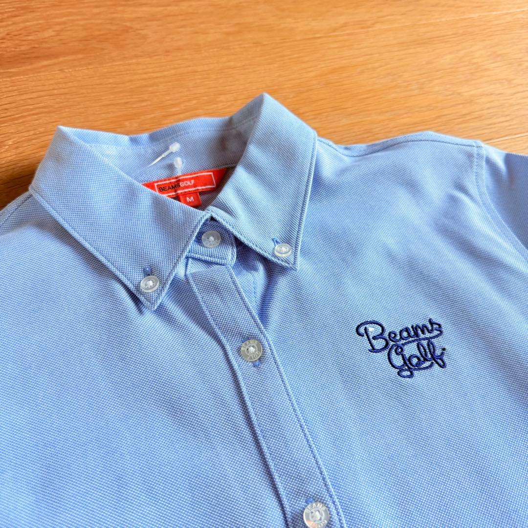 【新品未使用】BEAMS GOLF レディース ボタンダウンシャツ 長袖 SAX
