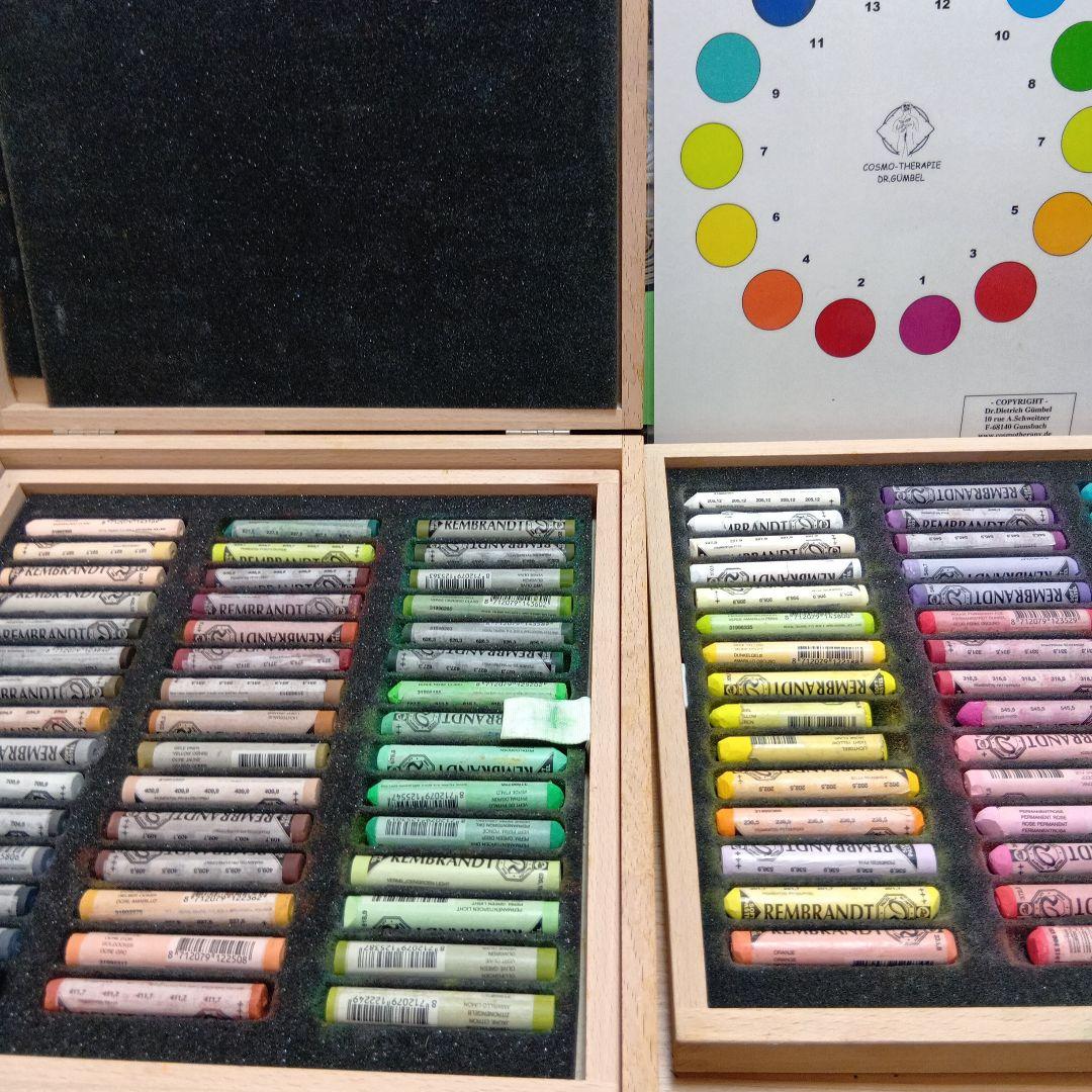 レンブラント　ソフトパステル　９０本　木箱　ロイヤルターレンス社