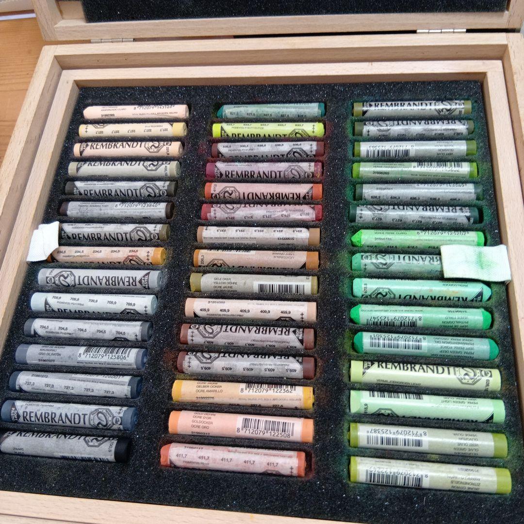 レンブラント　ソフトパステル　９０本　木箱　ロイヤルターレンス社
