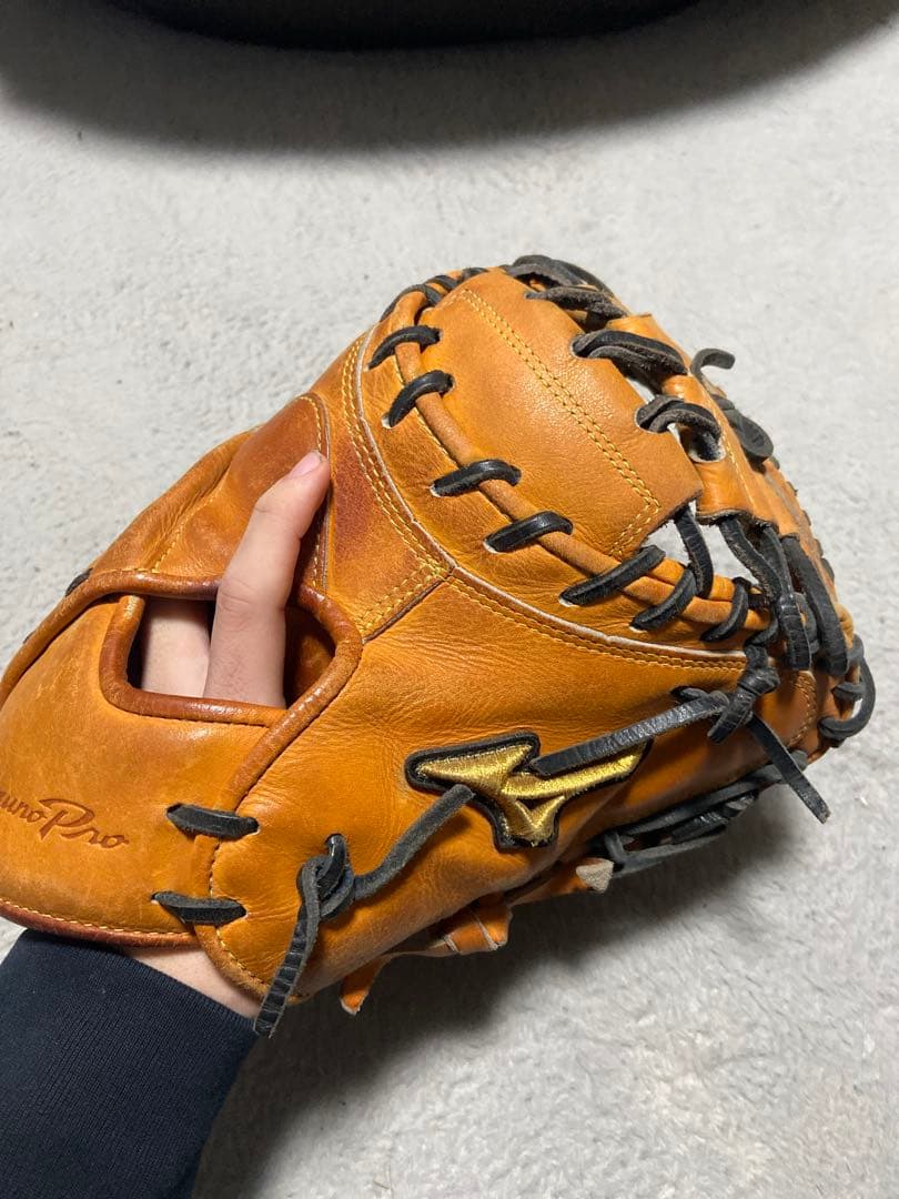ミズノプロ 號 硬式キャッチャーミット オレンジ