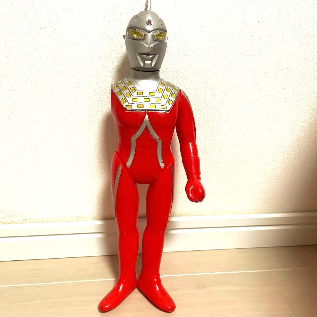 【昭和レトロ】ウルトラマン&セブン 30cmソフビ フィギュアセット 右腕欠品