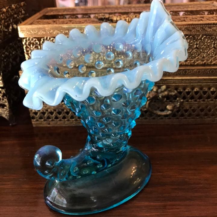 豪華！50's Fenton　フェントン　 ブルーオパールセントアンティーク