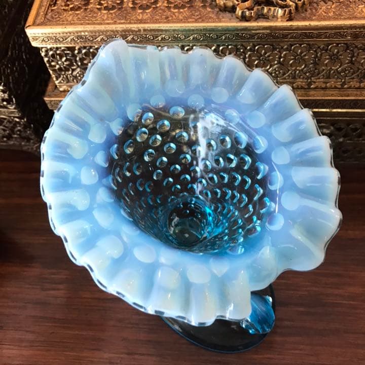 豪華！50's Fenton　フェントン　 ブルーオパールセントアンティーク