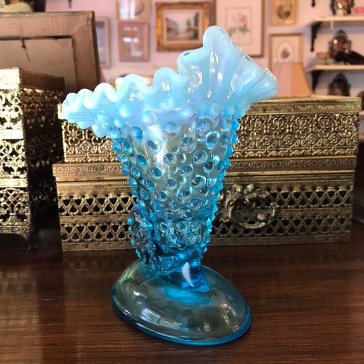 豪華！50's Fenton　フェントン　 ブルーオパールセントアンティーク