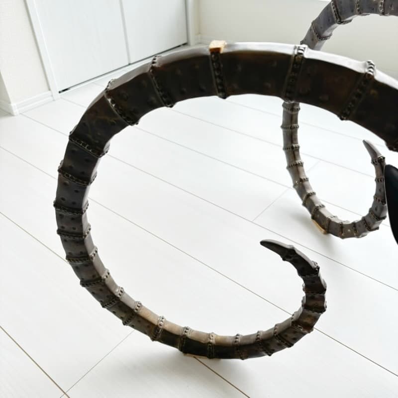 ALAIN CHERVET 希少 ヴィンテージ ラムヘッド ガラステーブル