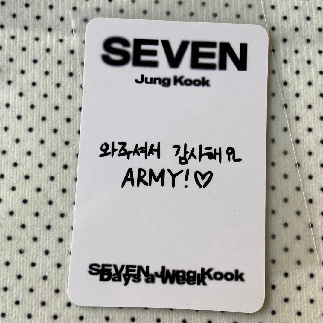 BTS ジョングク JUNGKOOK SEVEN 限定 サノク トレカ