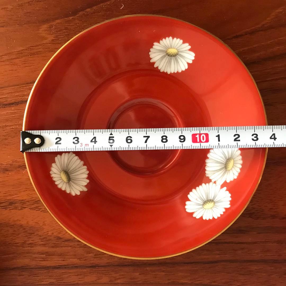 プレミアノリタケ　赤菊　カップ&ソーサー