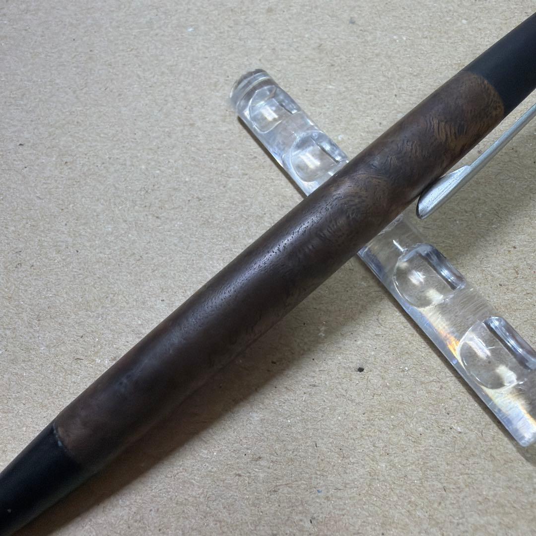 中古品 野原工芸 胡桃 クルミ シャーペン 0.5mm シルバー金具 旧型