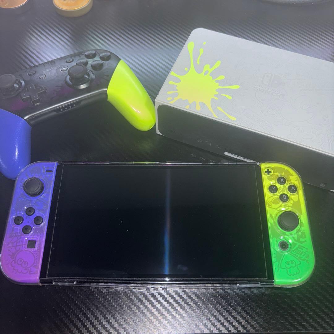 オマケ付 NintendoSwitch 有機ELモデル Splatoonプロコン