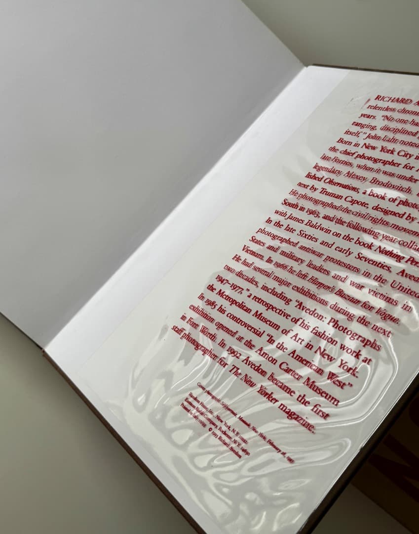 AN AUTO-BIOGRAPHY RICHARD AVEDON 外箱付き美品