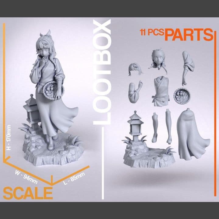 1/10　猫猫　未塗装未組立　薬屋のひとりごと　フィギュア　ガレージキット