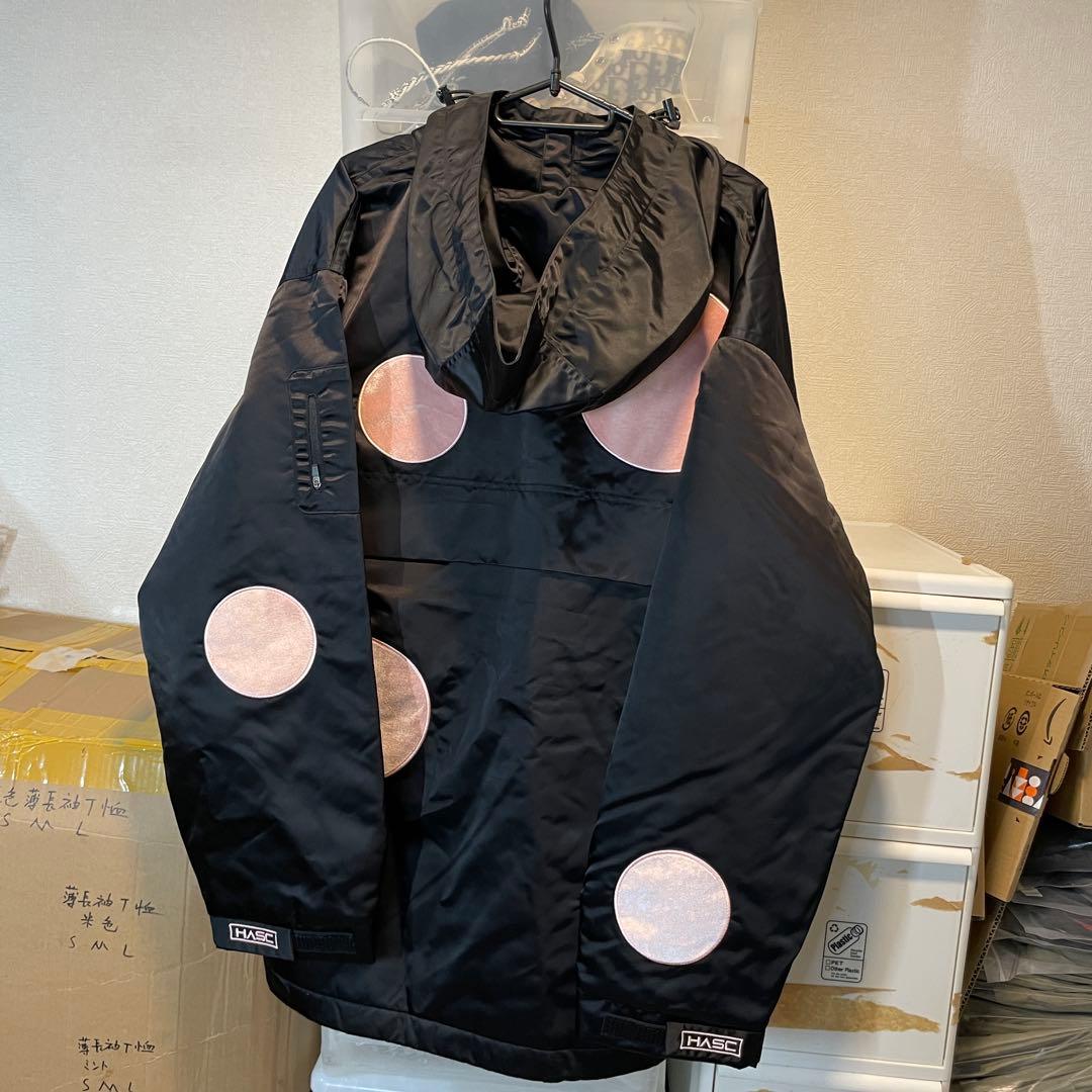 新品未使用 スノボウェア 上下セット S ブラック ドット柄 男女兼用