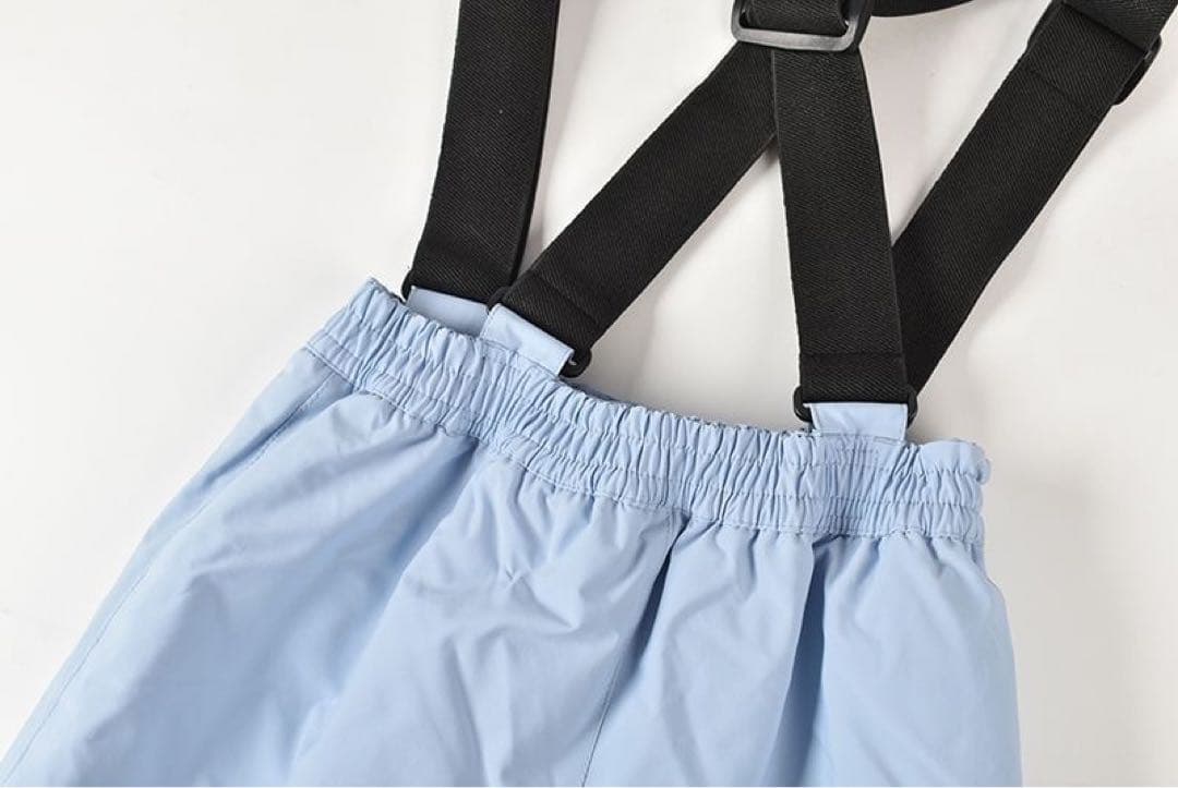 子供用スキーウェア 青系花柄 上下セット130cm