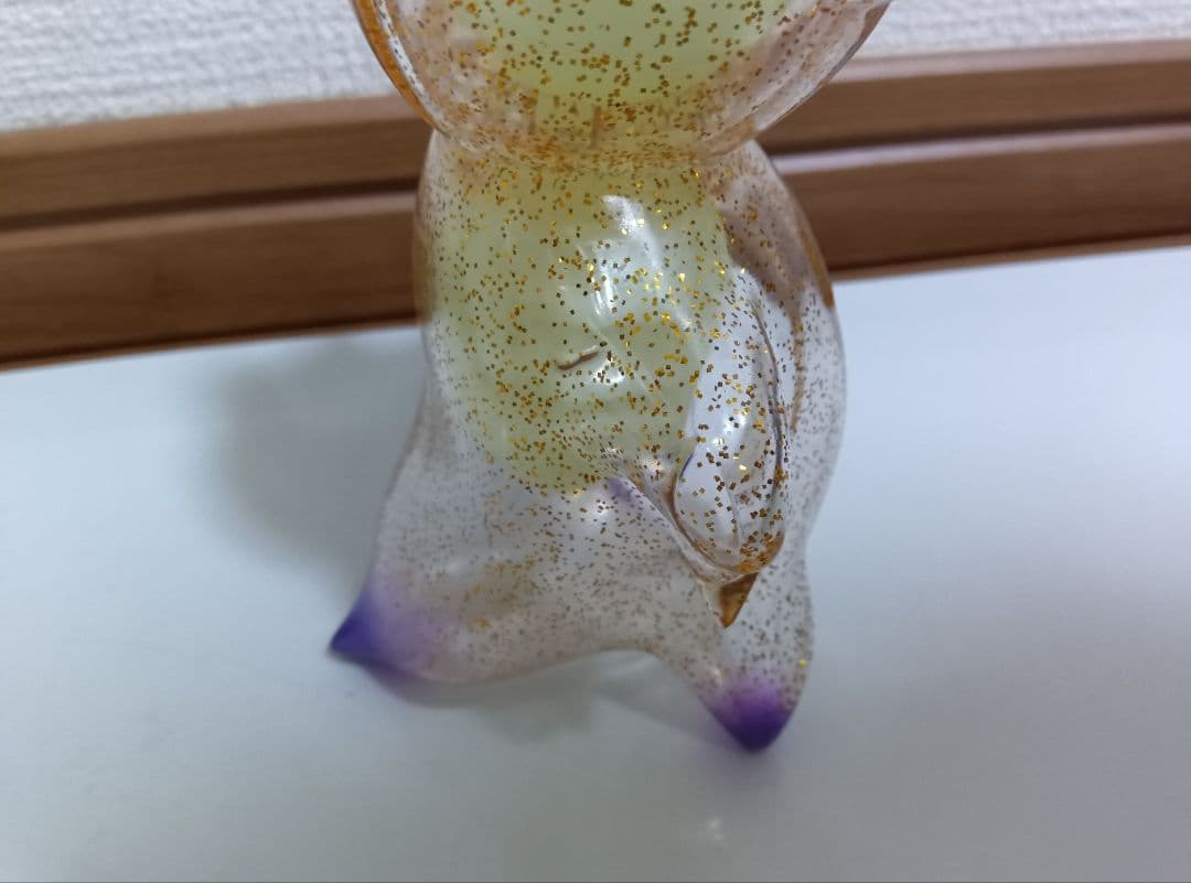 ペインターネット バッカルコーン クリアゴールドラメ　蓄光　ソフビ　フィギュア