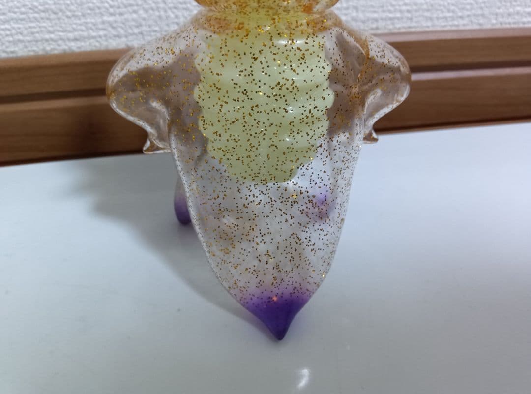 ペインターネット バッカルコーン クリアゴールドラメ　蓄光　ソフビ　フィギュア