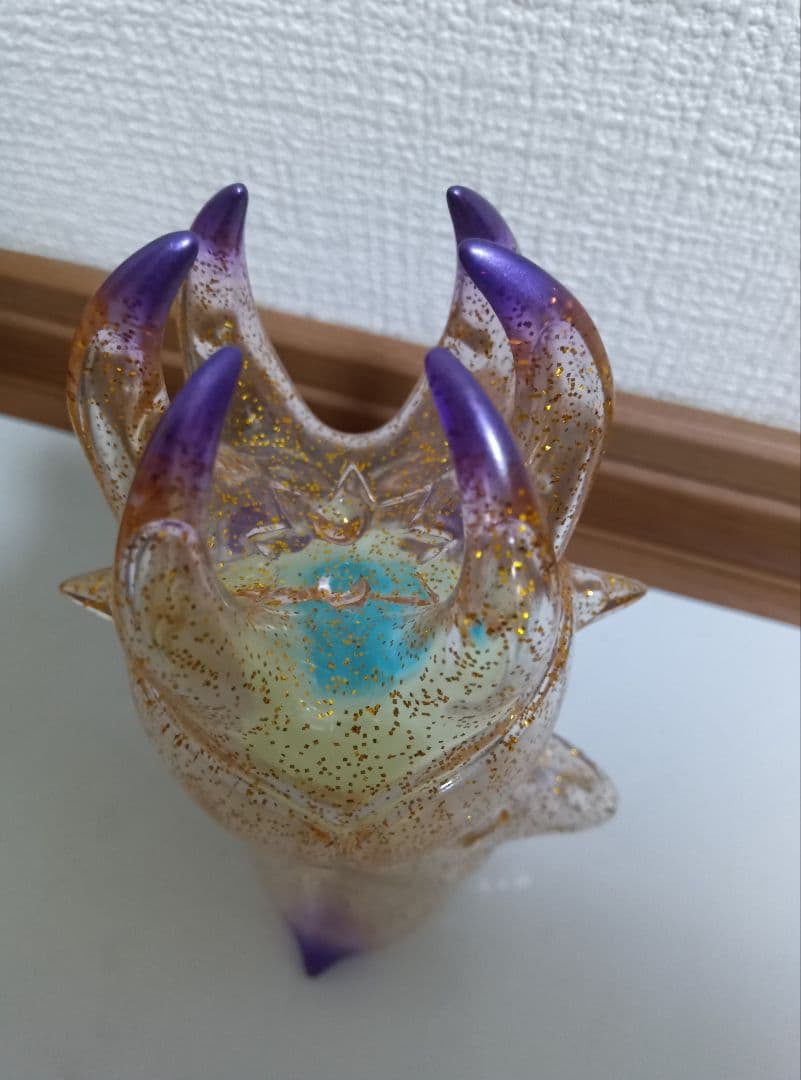 ペインターネット バッカルコーン クリアゴールドラメ　蓄光　ソフビ　フィギュア