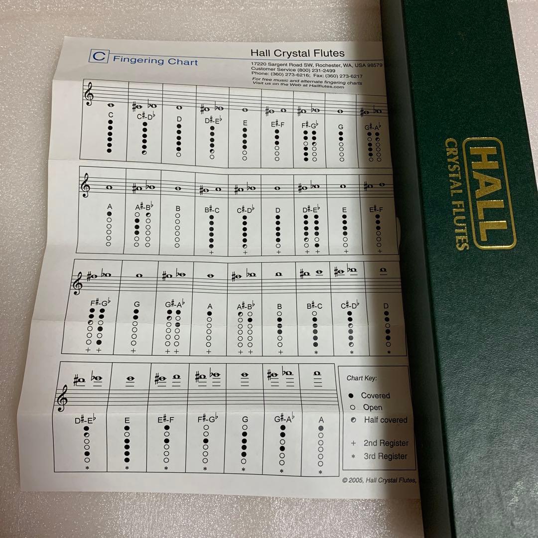 HALL クリスタルフルートC菅　Poppy 花柄デザイン