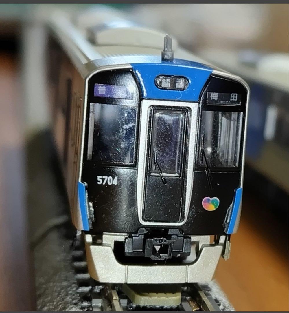 鉄コレ 阪神5700系 4両(動力化、室内灯装着、先頭車前尾灯点灯) tomix