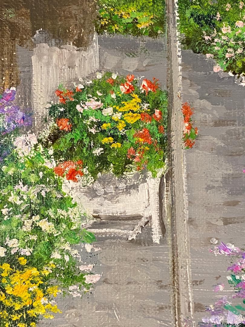 「真作」生田明「プロバンス」風景画　油彩画　額装　サイン有り　F4号