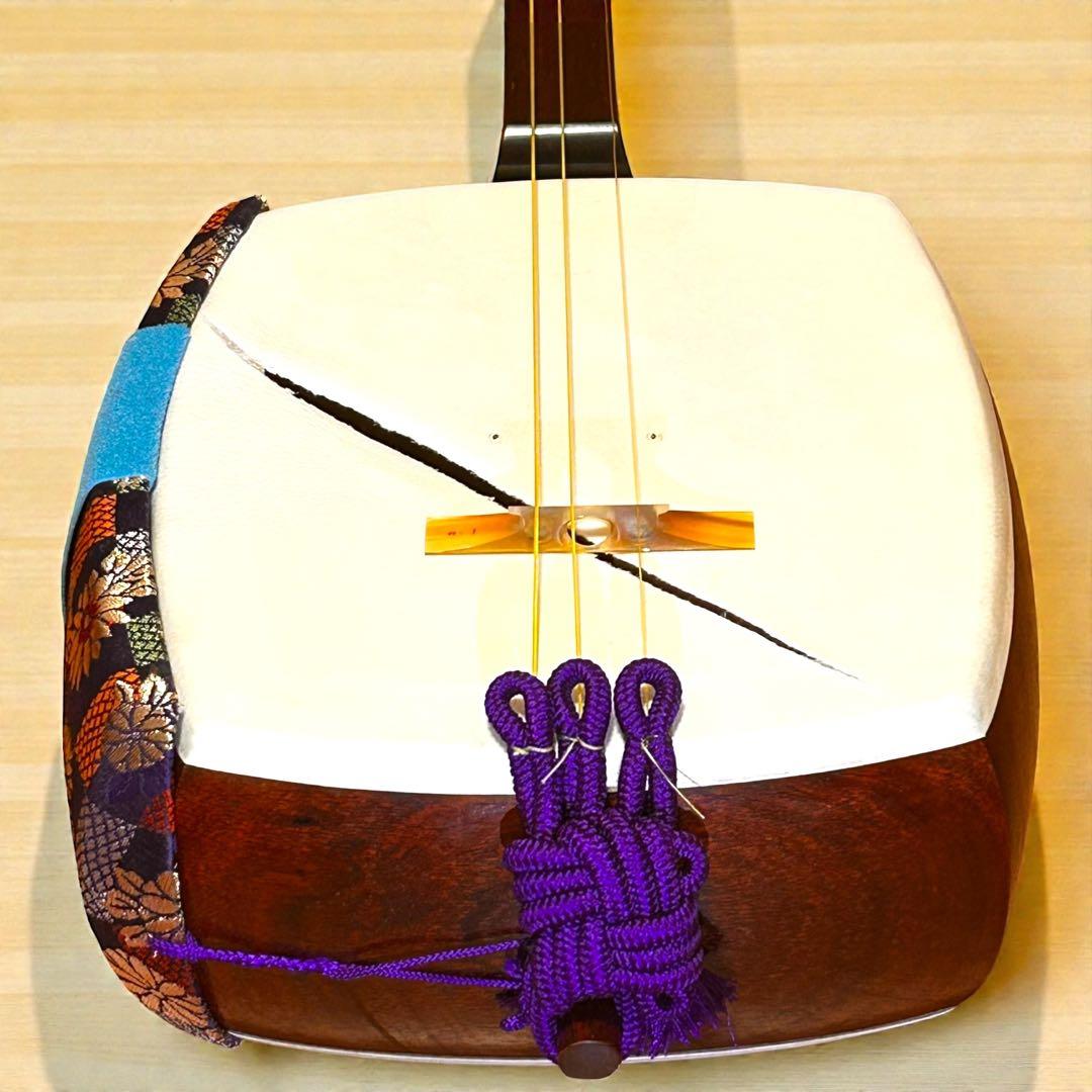 高級撥付き❣️重厚感✨ハードケース付き❣️長唄三味線 中棹 紅木 三味線 弦楽器