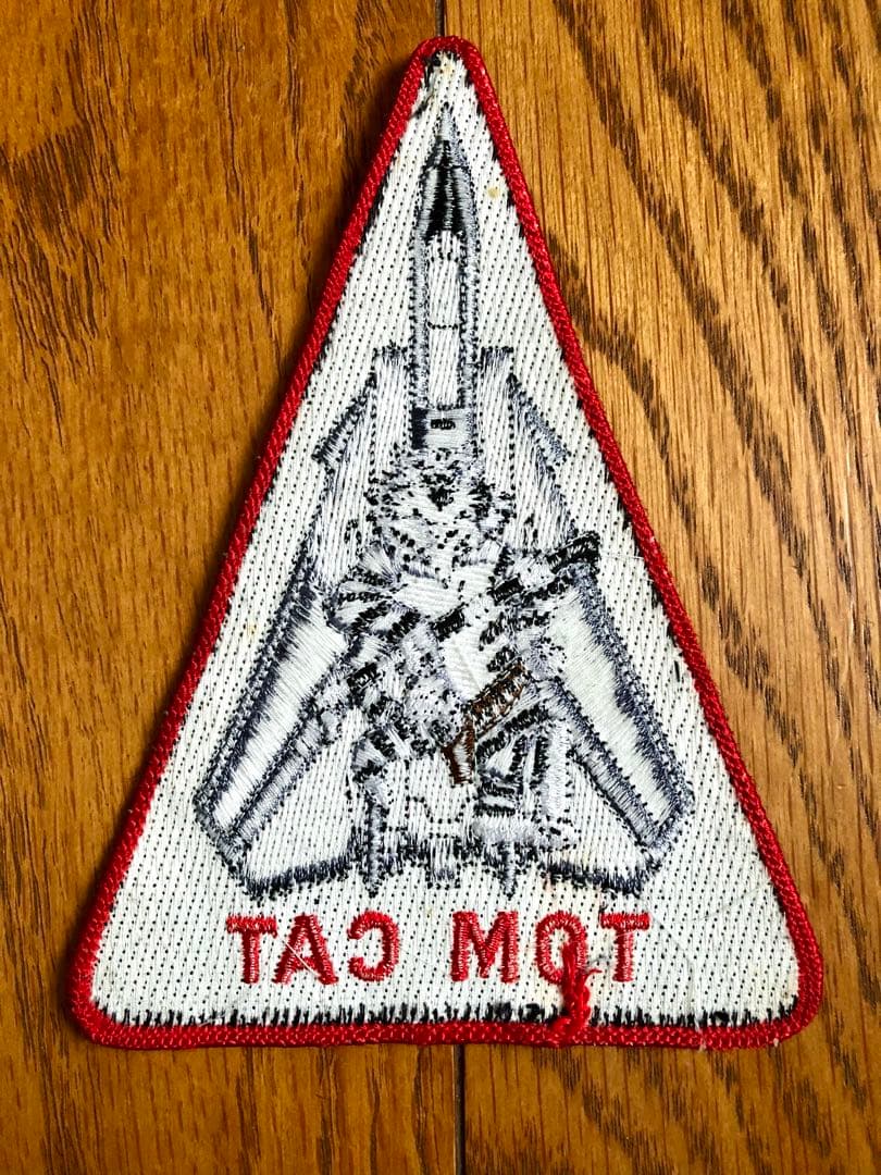 アメリカ海軍(USN)F-14トムキャットTOMCAT刺繍パッチ中古※1点のみ