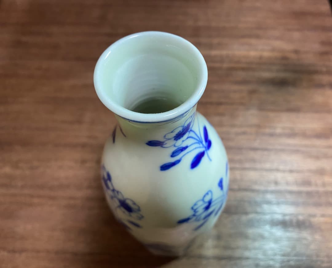 桜　海棠　面取徳利　一輪挿し