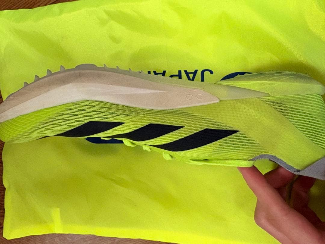 adidas ADIZERO スパイクシューズ イエロー/ネイビー　サイズ7.5