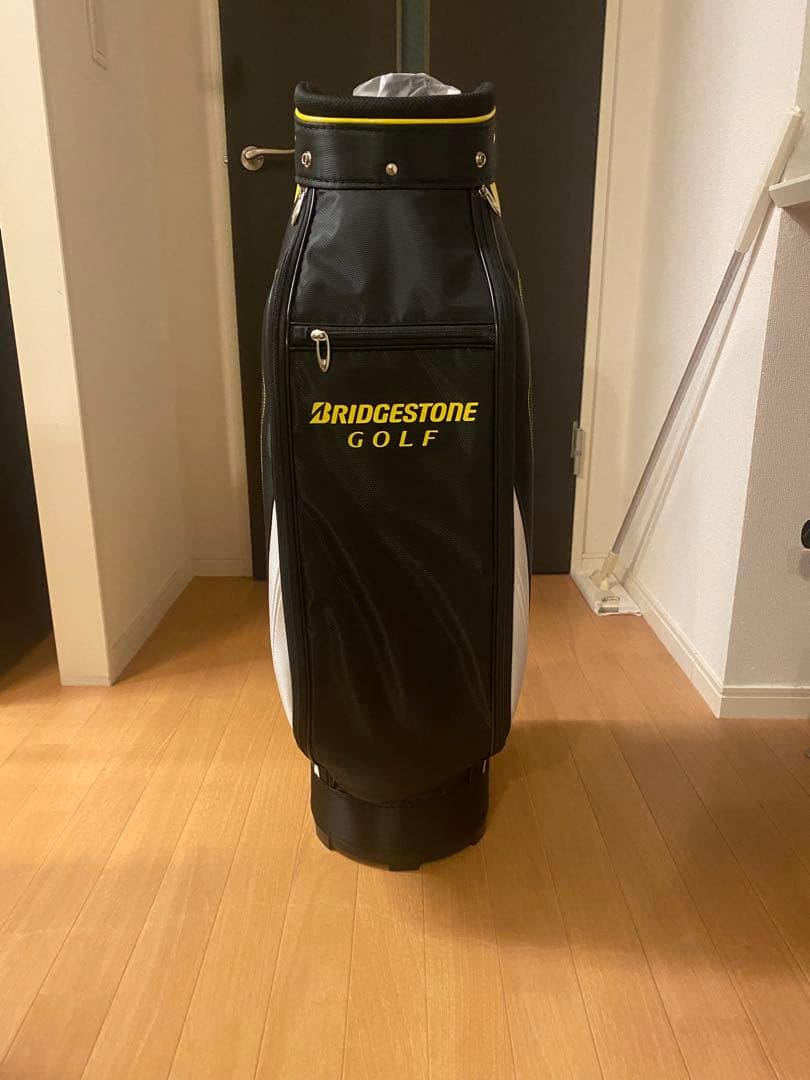 【未使用】BRIDGESTONE キャディバッグ 、ブラック イエロー 9型