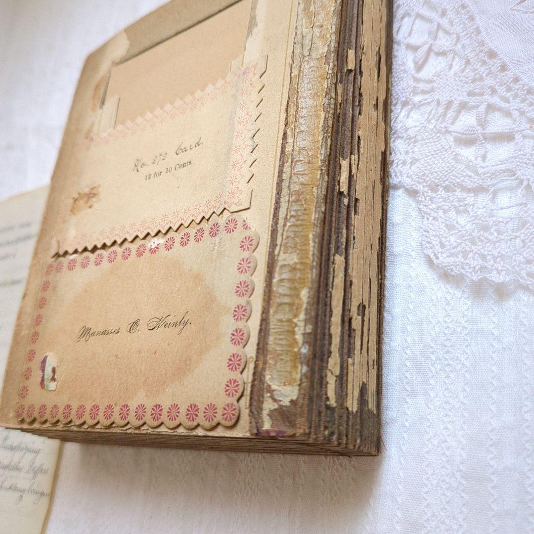 激レア 1900年初頭 コーリングカード コレクション本 クロモス 洋書 古書