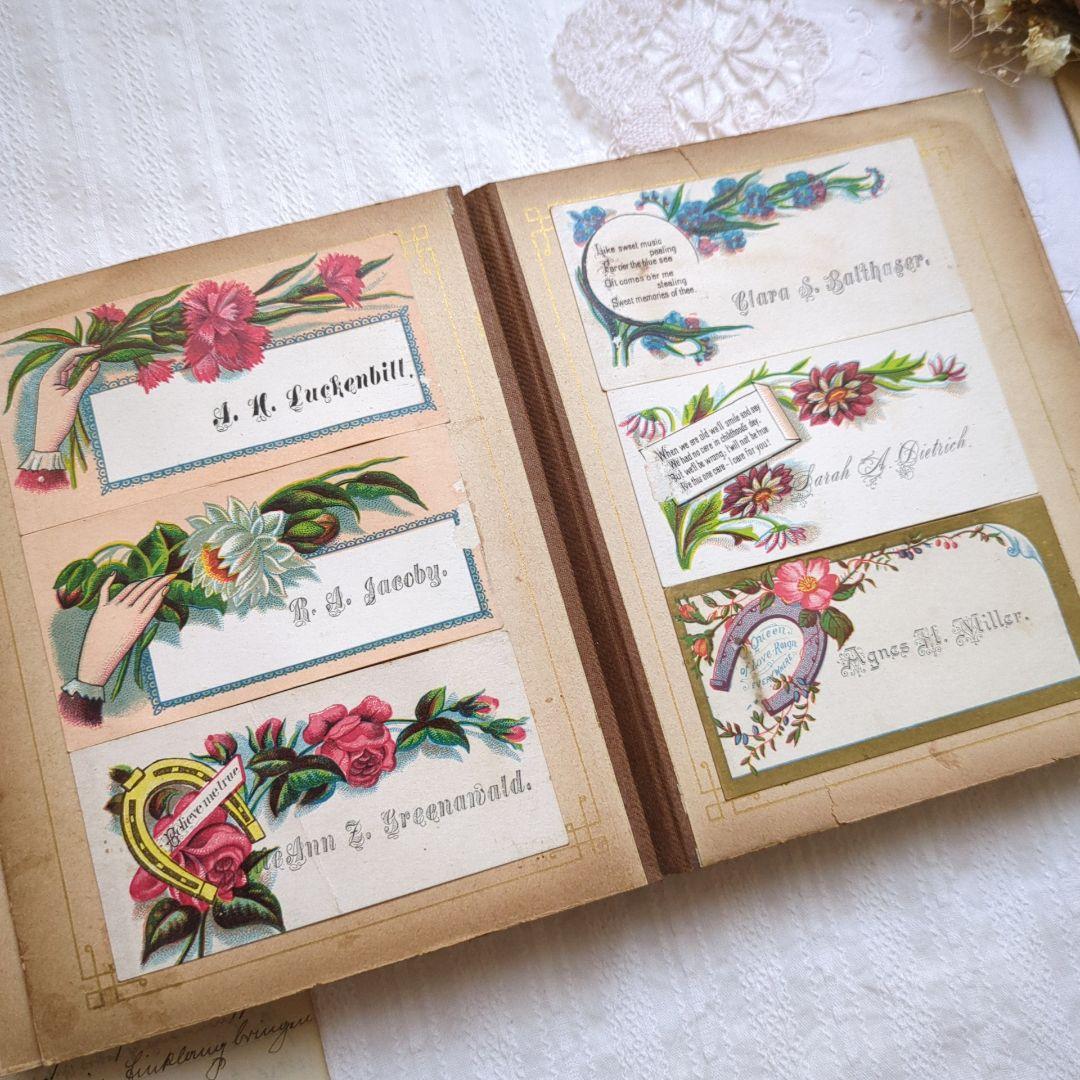 激レア 1900年初頭 コーリングカード コレクション本 クロモス 洋書 古書