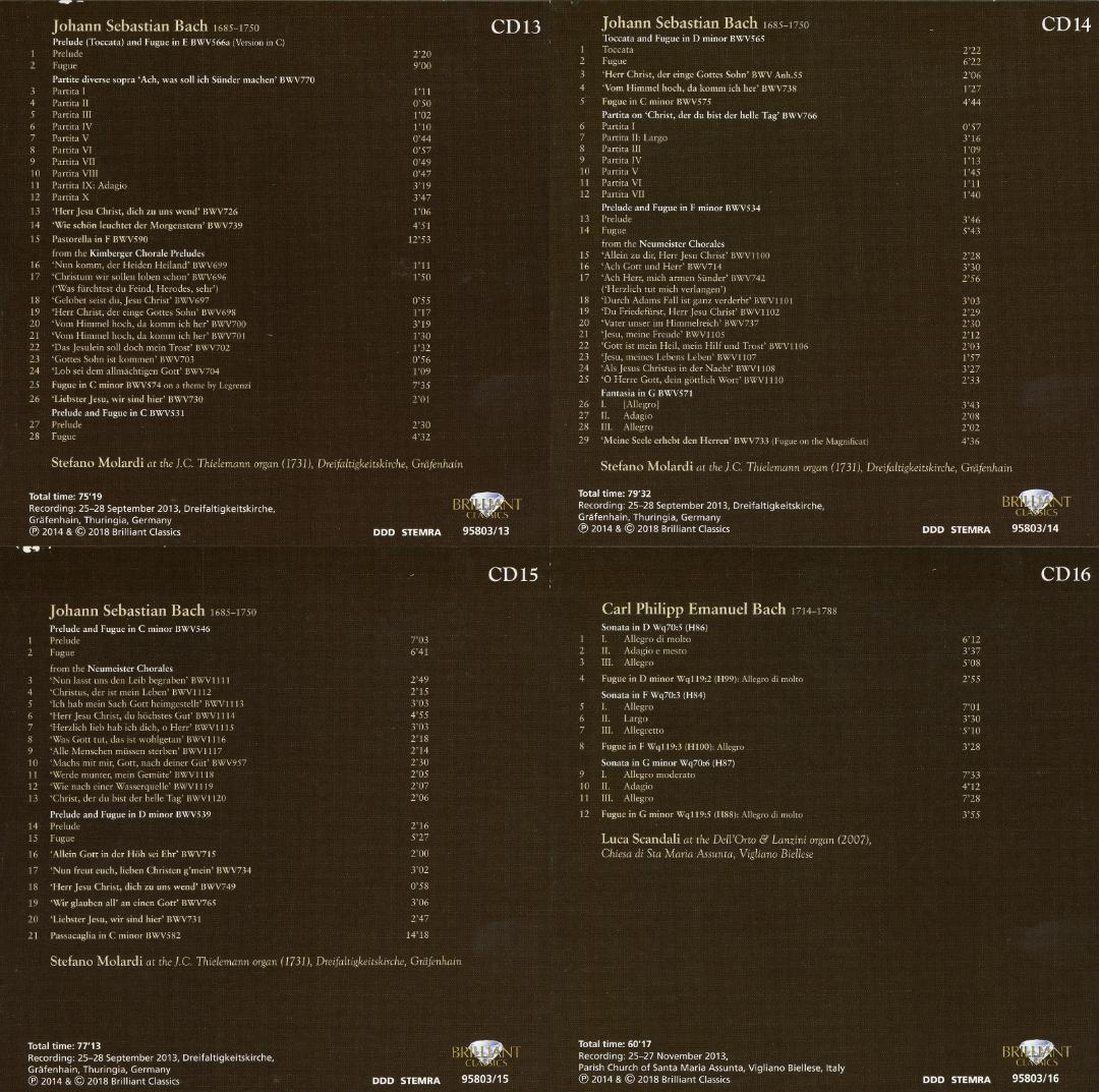 バッハ一族のオルガン曲集 ステファノ・モラルディ 24枚組