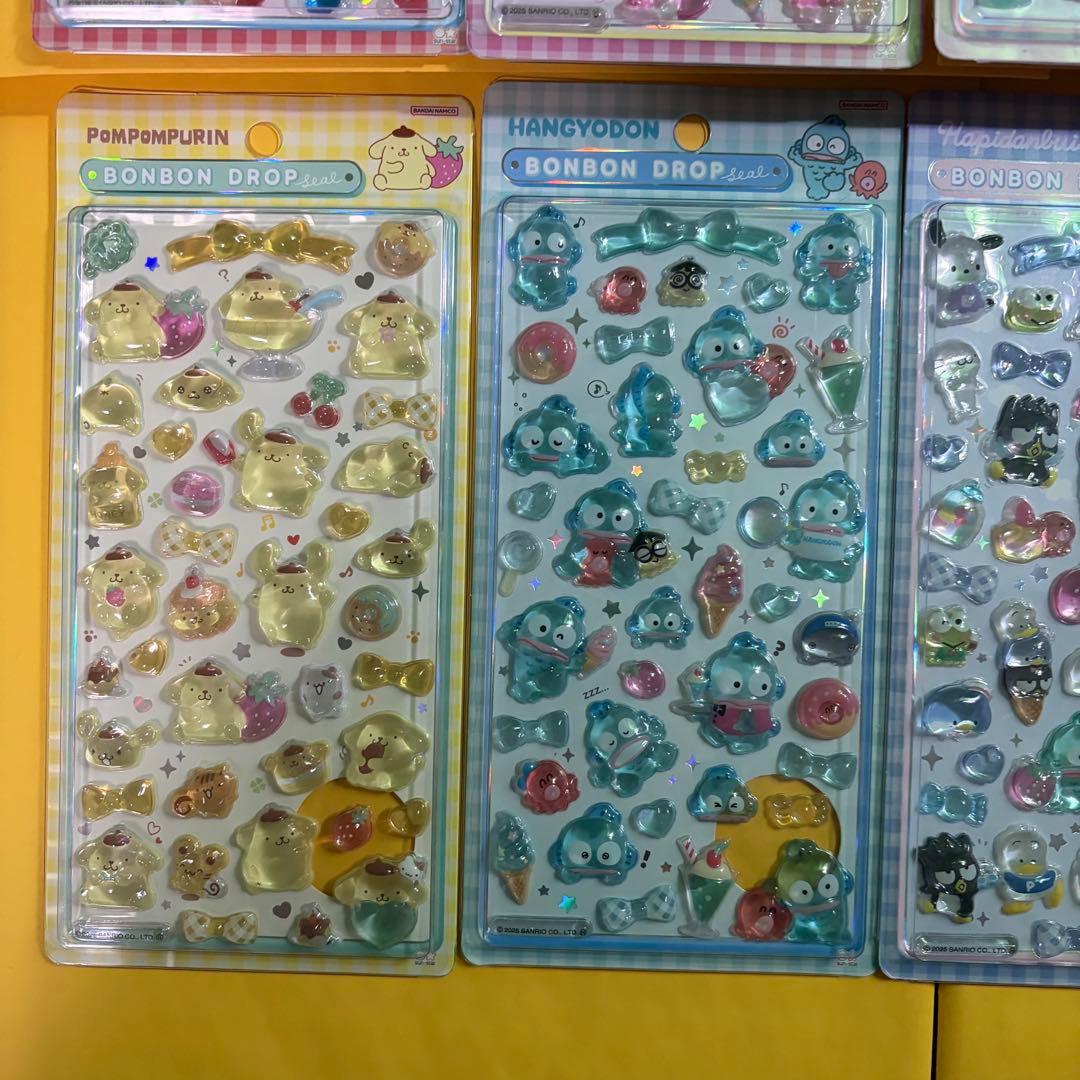 【正規品】ボンボンドロップシール　サンリオ　ディズニー8枚セット