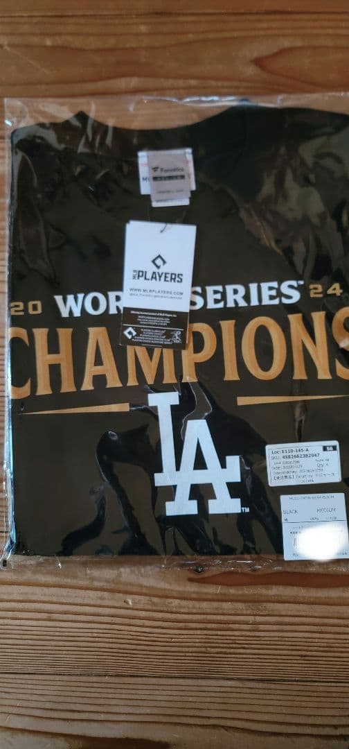 【受注生産品】ドジャース ワールドシリーズ2024優勝記念Tシャツ　Mサイズ
