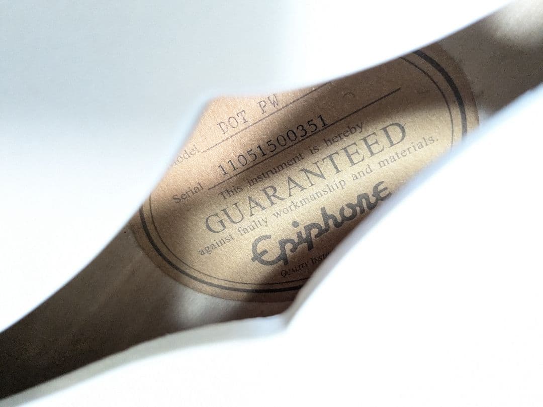 Epiphone セミアコースティックギター ホワイト（ジャンク）