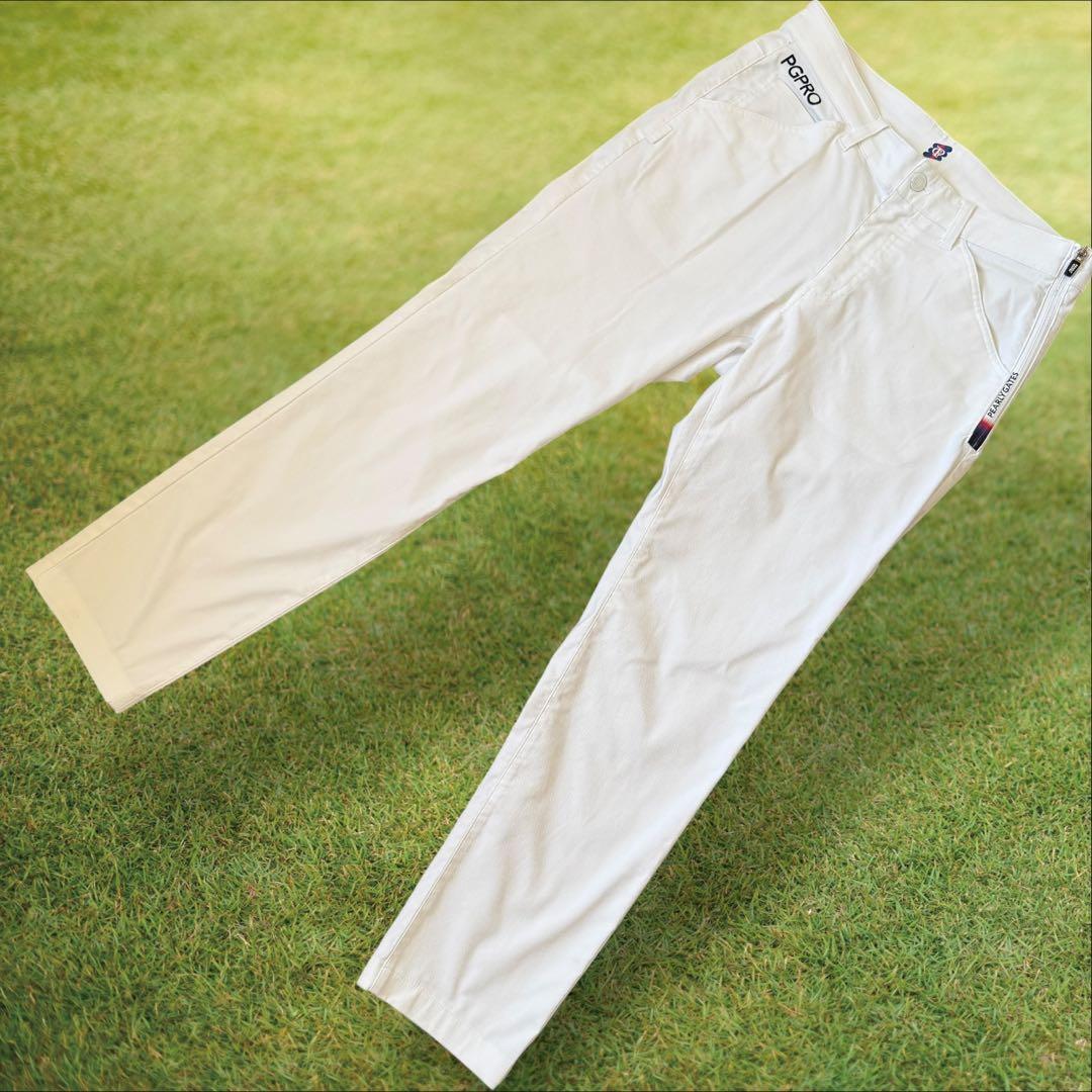 現行モデル　パーリーゲイツ　パンツ　白　M〜L相当 コットン素材　ホワイト　4