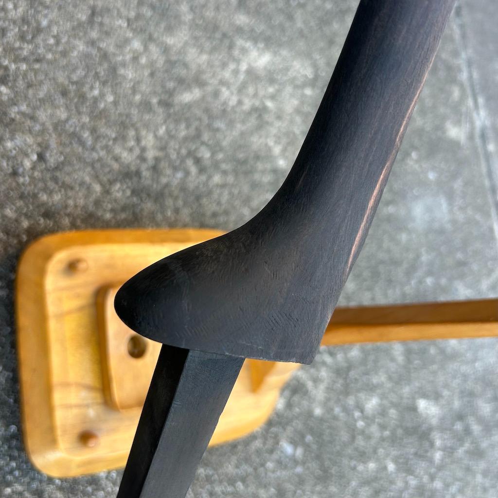 三線　棹　黒木　カミゲン　真壁型　沖縄　未塗装　伝統工芸士製作 .2