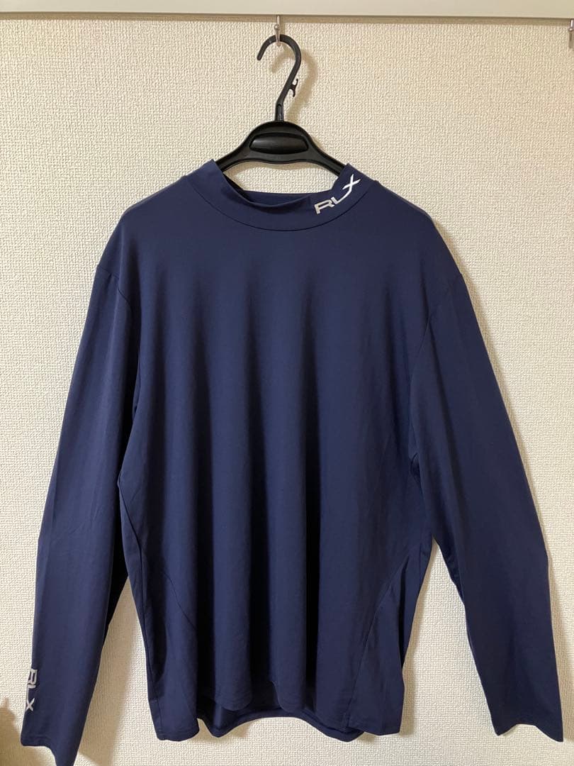 RLX ゴルフ ジャージ モックネック ロング スリーブ シャツ L ネイビー