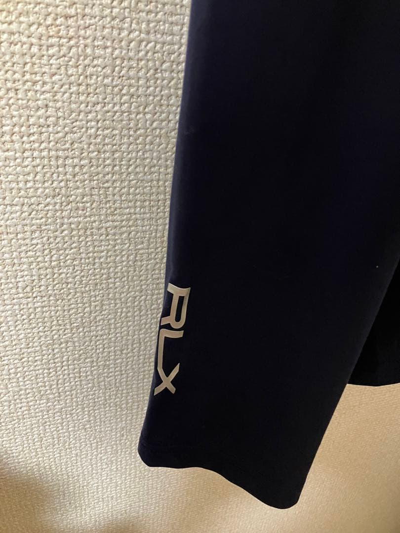 RLX ゴルフ ジャージ モックネック ロング スリーブ シャツ L ネイビー