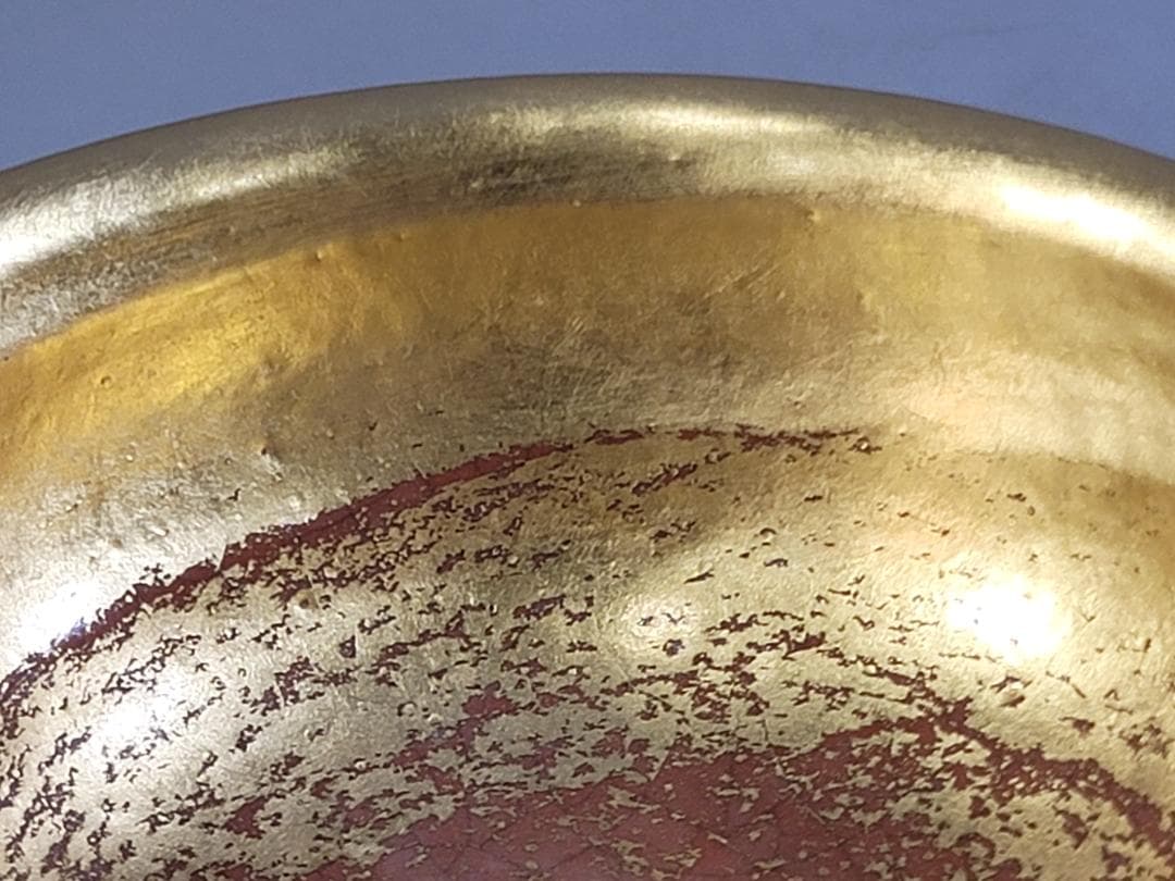 茶道具 嶋台茶碗 赤楽 金銀 一対 共箱 DT746