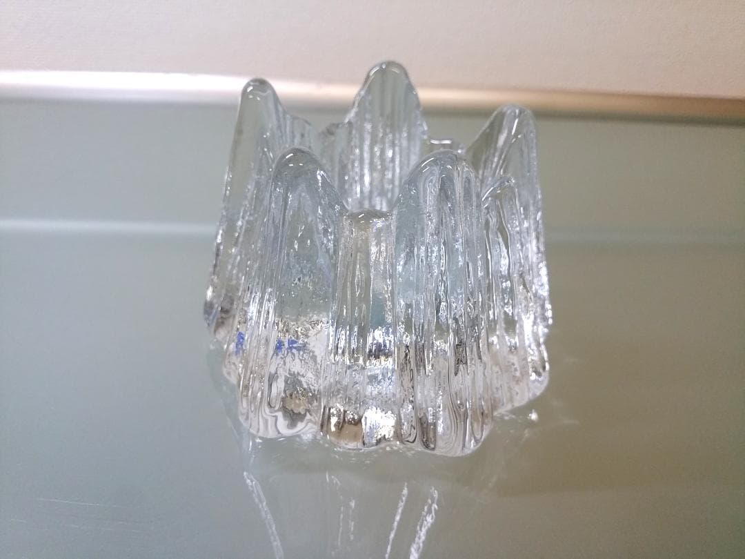 nybro sweden ニーブロー クリスタル ボルケーノ キャンドルホルダー