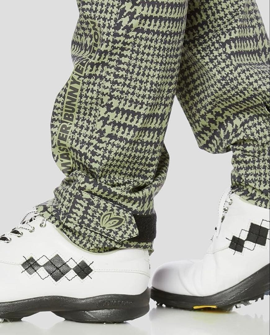 新品 パーリーゲイツ マスターバニー 千鳥格子柄 レインウェア セットアップ ０