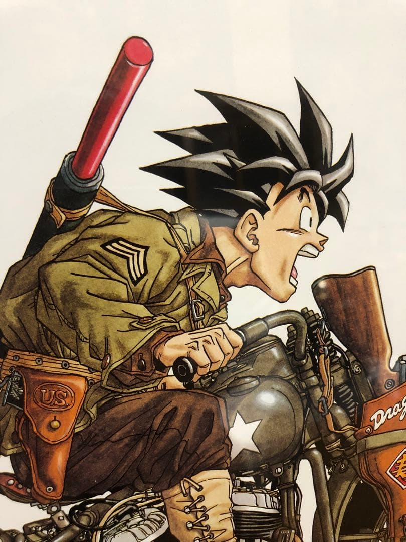 ドラゴンボール　悟空　バイク　イラスト　 1993年　特別描き下ろし 　30cm
