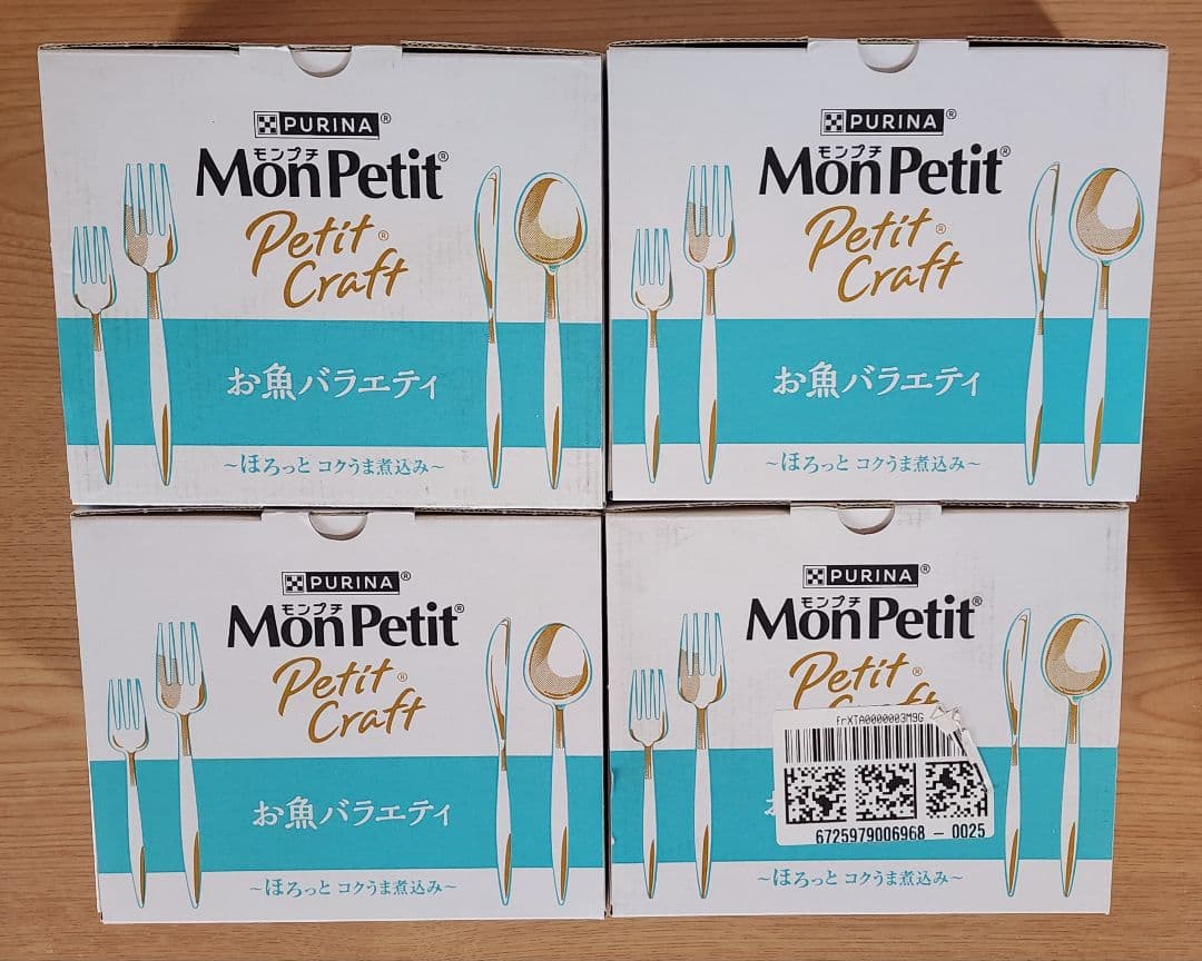 モンプチ プチクラフト キャットフード お魚バラエティ ２４袋入×4箱セット