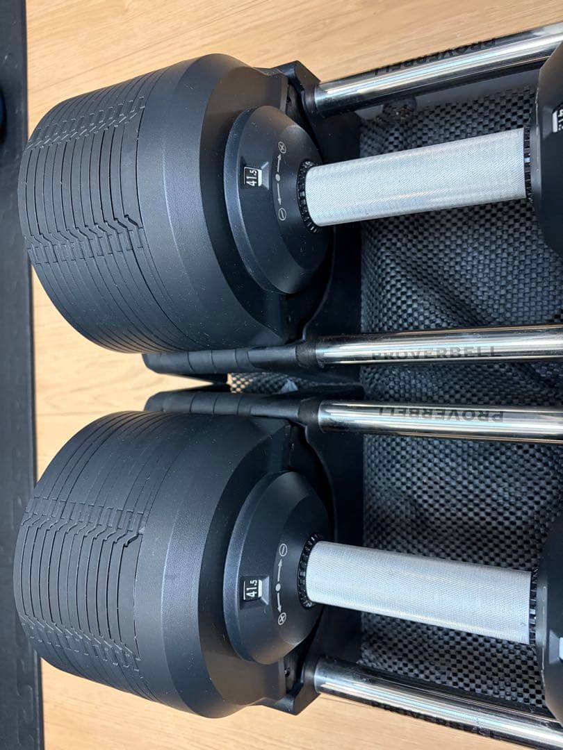 プロバーベル 41.5kg 1.5kg刻み 2個セット 可変式ダンベル ブラック