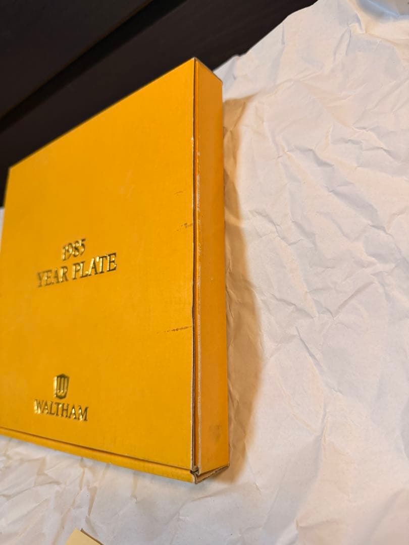 【箱・説明書付き】WALTHAM 1985年 YEAR PLATE 記念プレート