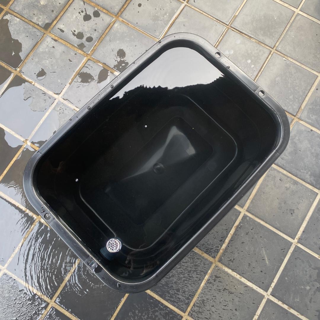 【限定特価】メダカ飼育ケース 36㍑x4個（4色あり）大雨対策付 金魚飼育容器