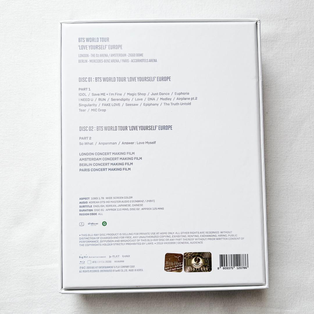 BTS LoveYourself ヨーロッパ Blu-ray★ジョングク