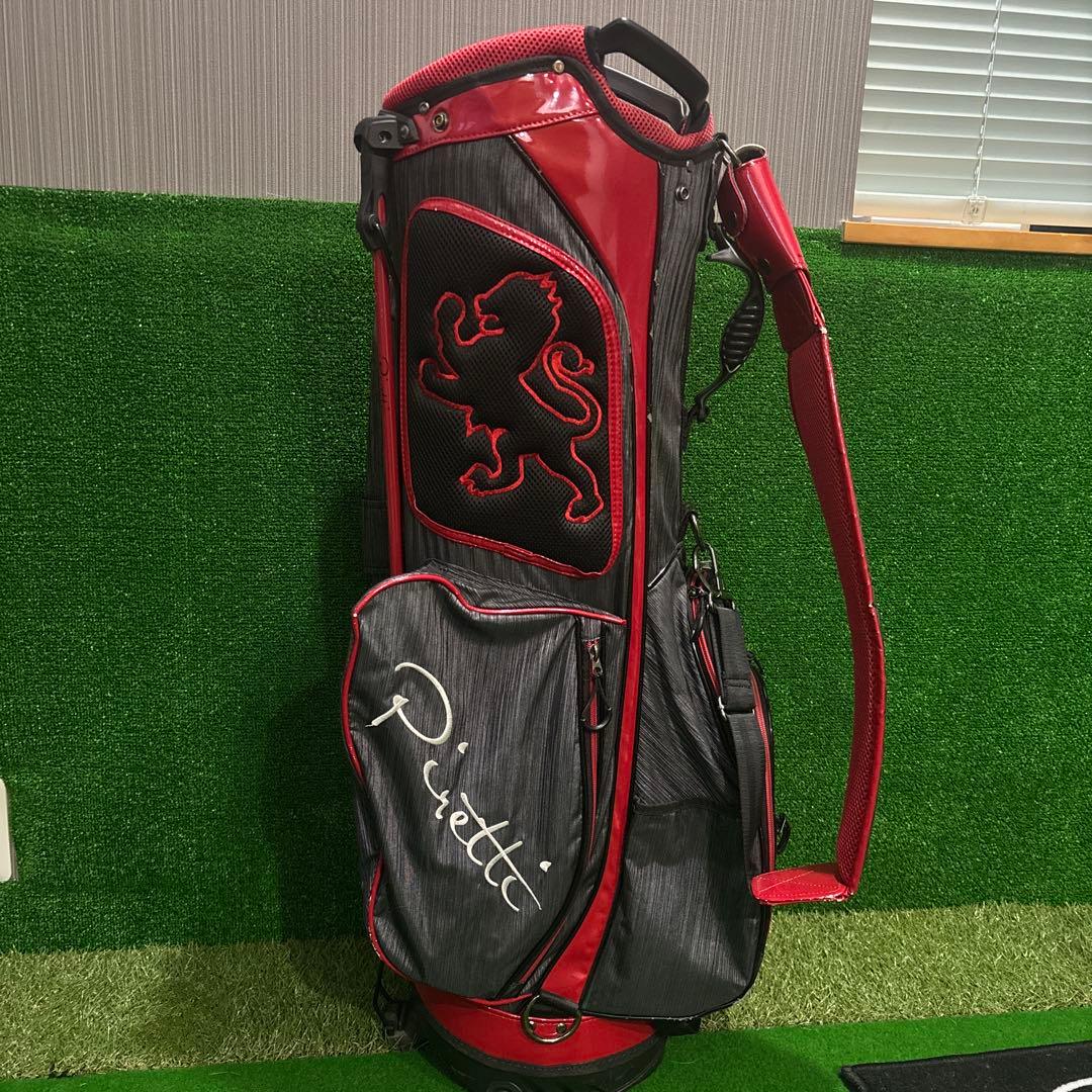 Piretti キャディバッグ 黒/赤