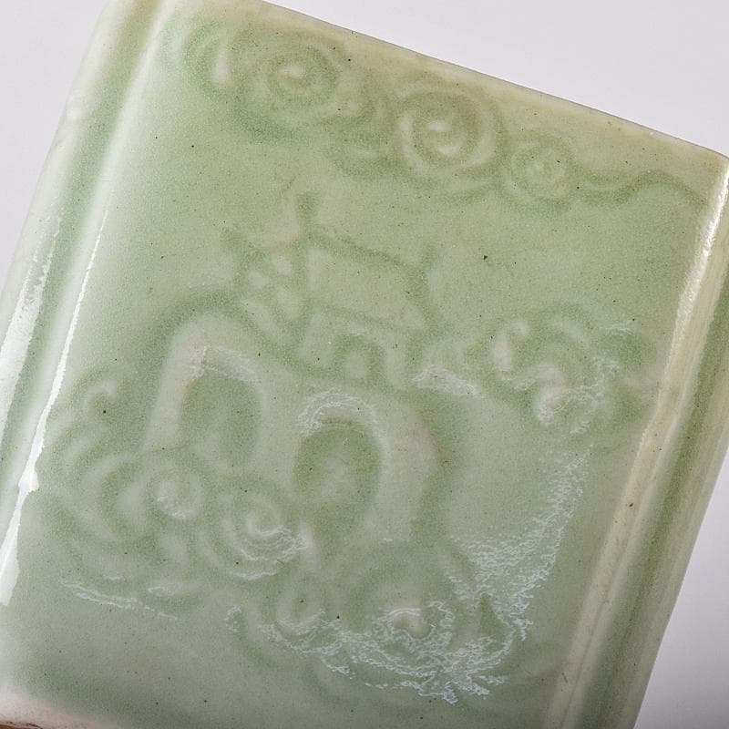 和食器　瀬戸焼　古瀬戸　楼閣山水文　猪口　二十人前　時代箱付　V　R8205B